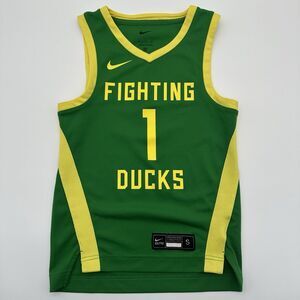 Nike Kids Oregon Ducks Elite Basketball Green Nike Jersey Boys Small #1 2024